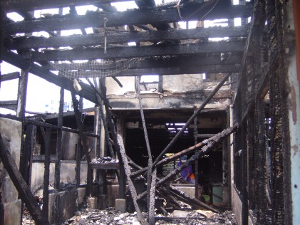 Jalan Petani Burnt house inside 2
