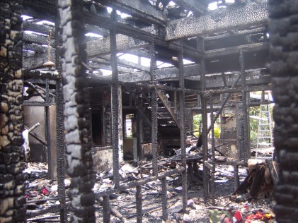 Jalan Petani Burnt house inside 3