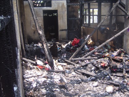 Jalan Petani Burnt house inside 4