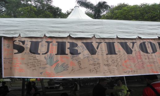 Survivors stamped their signatures.