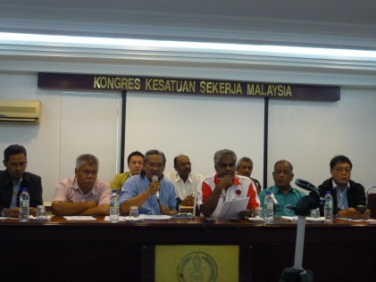 Press conference at MTUC HQ in USJ Subang Jaya,