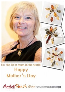 Beautiful amber jewellery for sale on Mother's Day