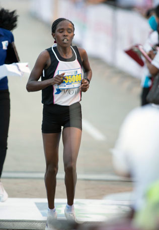 KL Marathon 2013 Women champion Rose Chekurui Kosgei from Kenya