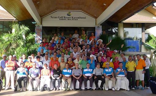 The participant of 6th Pan-Borneo Ameture Senior Golfers