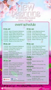 A New Beginning Event Schedule (1)