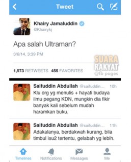 Khairy Jamaluddin: "What did Ultraman do wrong?"