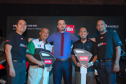Key Handover Ceremony to the new owners of Aprilia SR Max 300