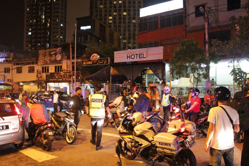 Several youths were initially arrested near a food outlet behind the Berjaya Times Square at 3.30am