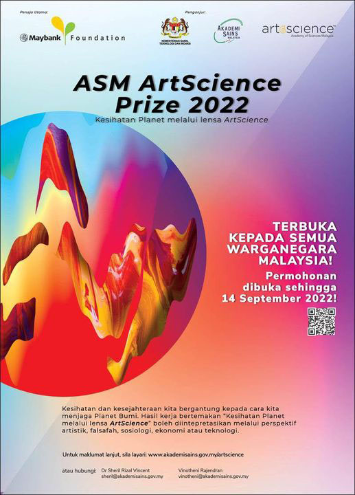 ASM ArtScience™ cash prize RM20,000 for artist-scientist community