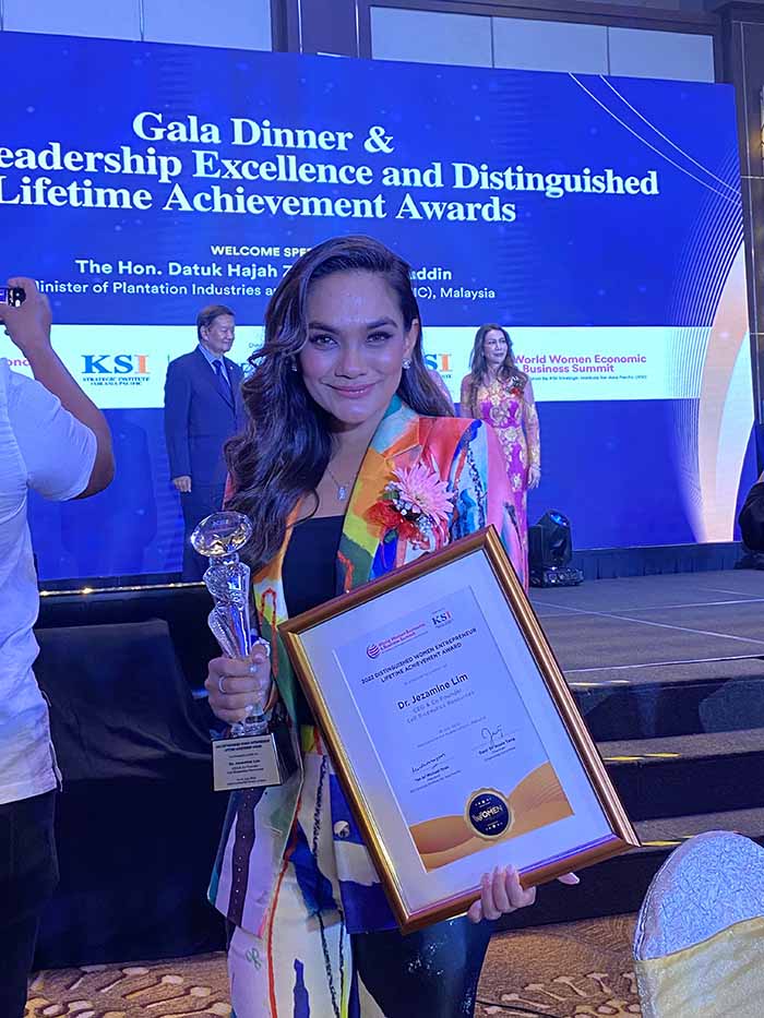 Dr Jezamine Lim honoured for achievements