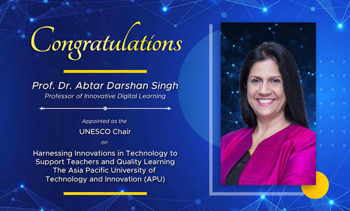 Prof Abtar Darshan Singh appointed as UNESCO Chair
