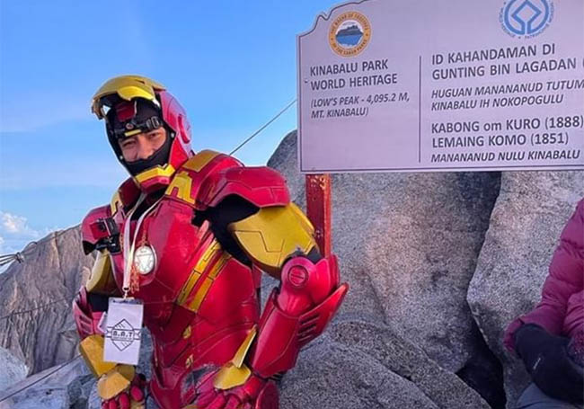 Iron Man climbed Mount Kinabalu