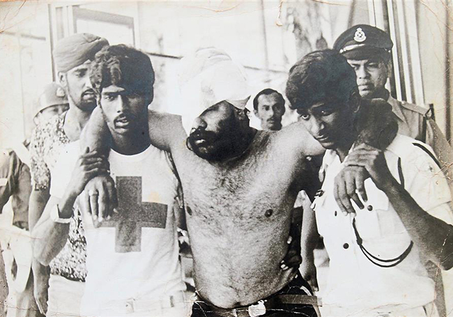 Sukdave Singh shot in the face on August 4, 1975