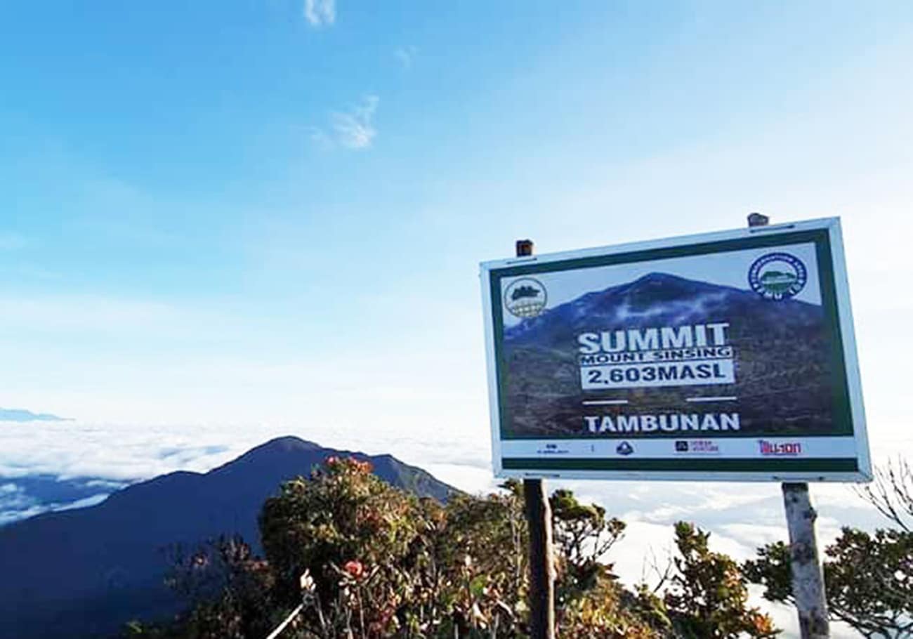 Mount Sinsing is the third tallest mountain in Malaysia