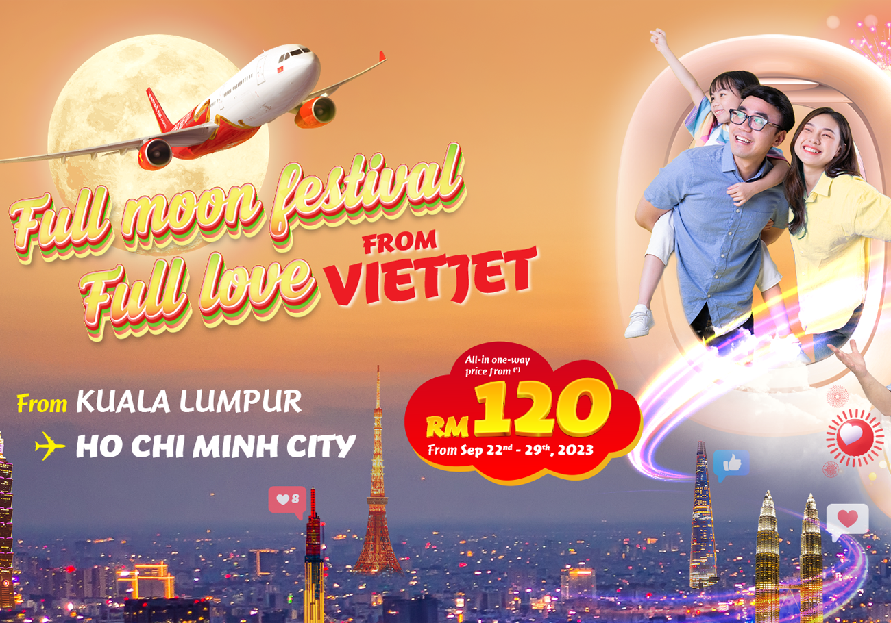 Vietjet offers Mid-Autumn festival deals from RM 120