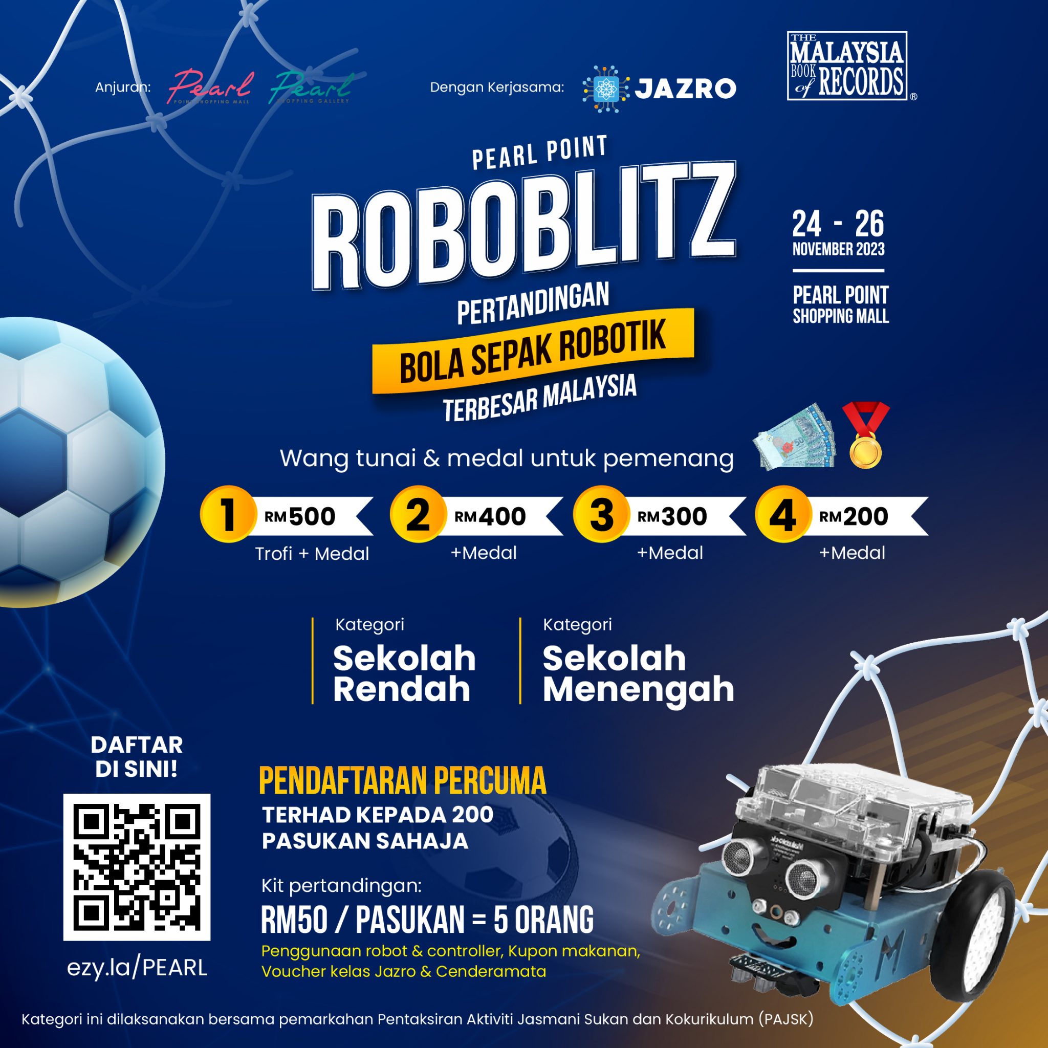 JAZRO and Pearl Point Shopping Mall host RoboBlitz soccer