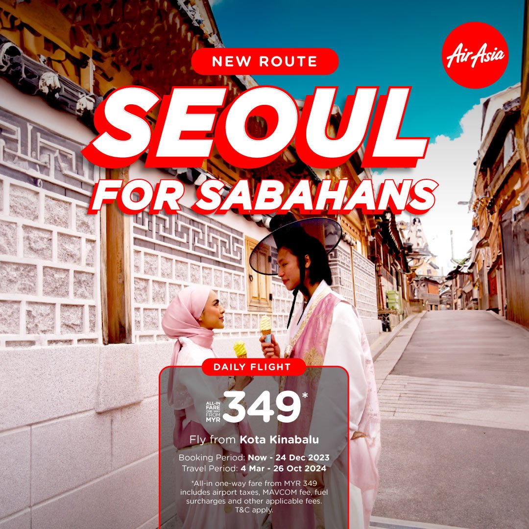 AirAsia strengthens Kota Kinabalu hub with new Seoul route