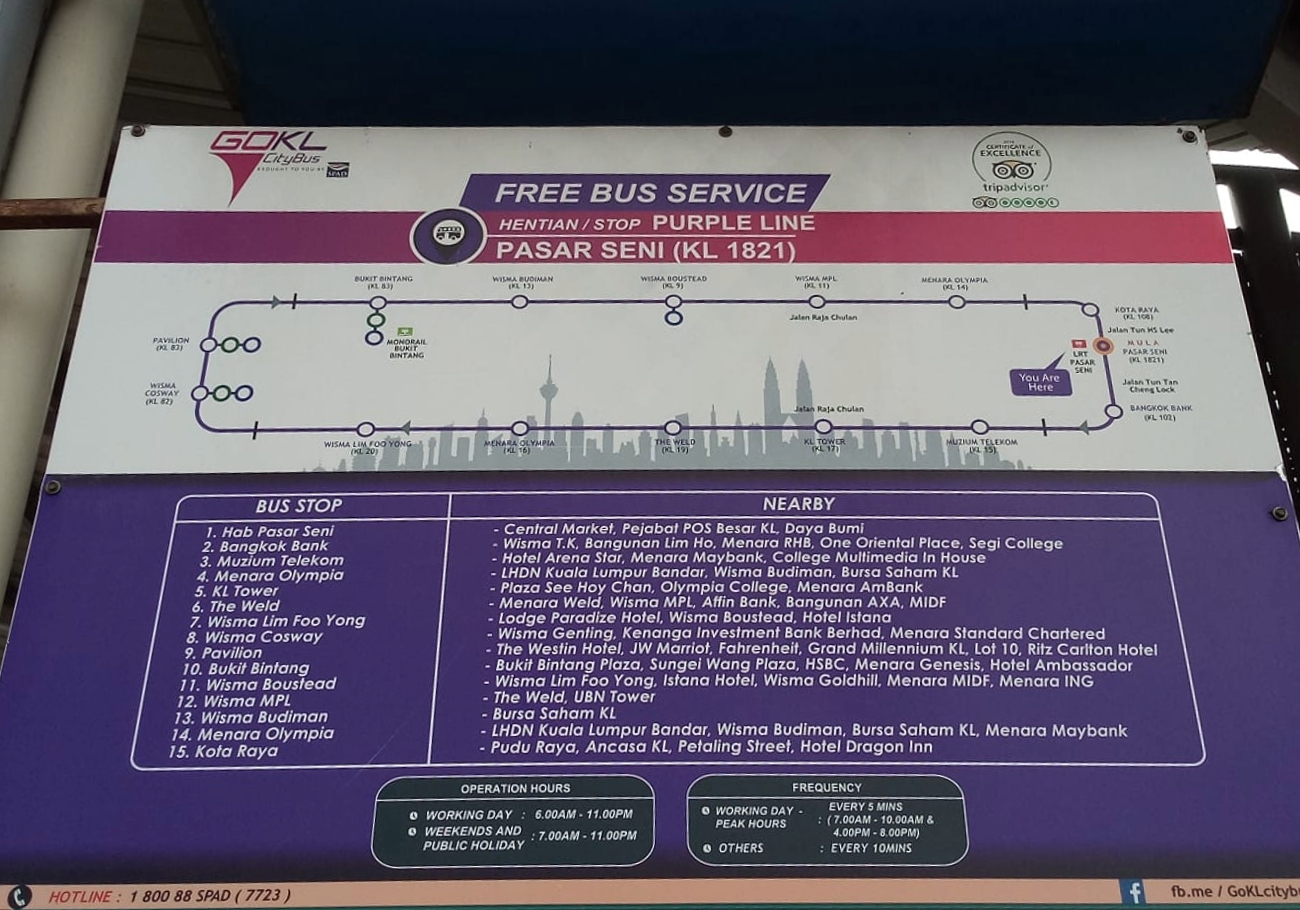 GoKL Bus: Free for Malaysians, fees for foreigners