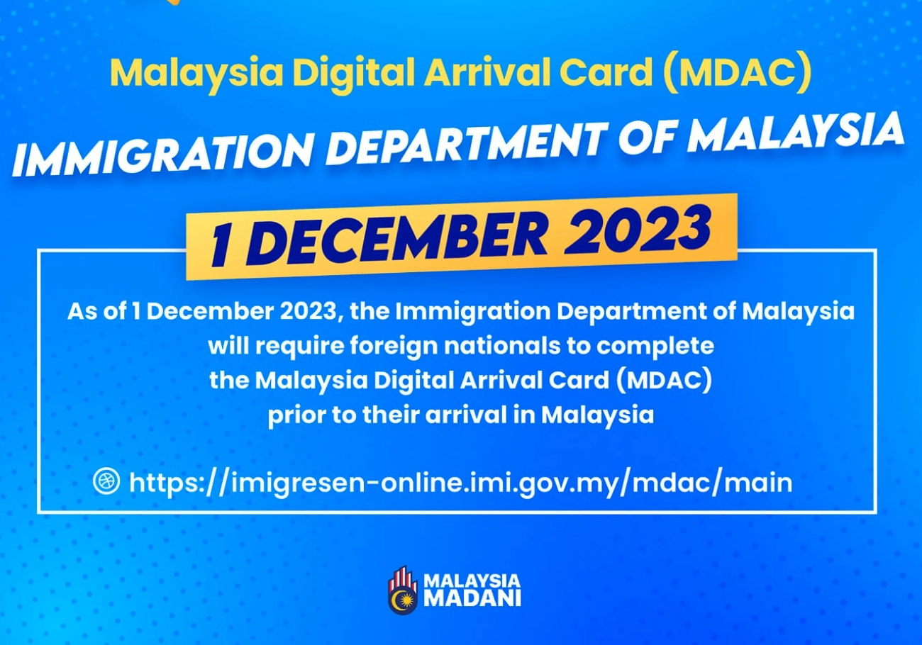 Malaysia implements MDAC for foreign travellers