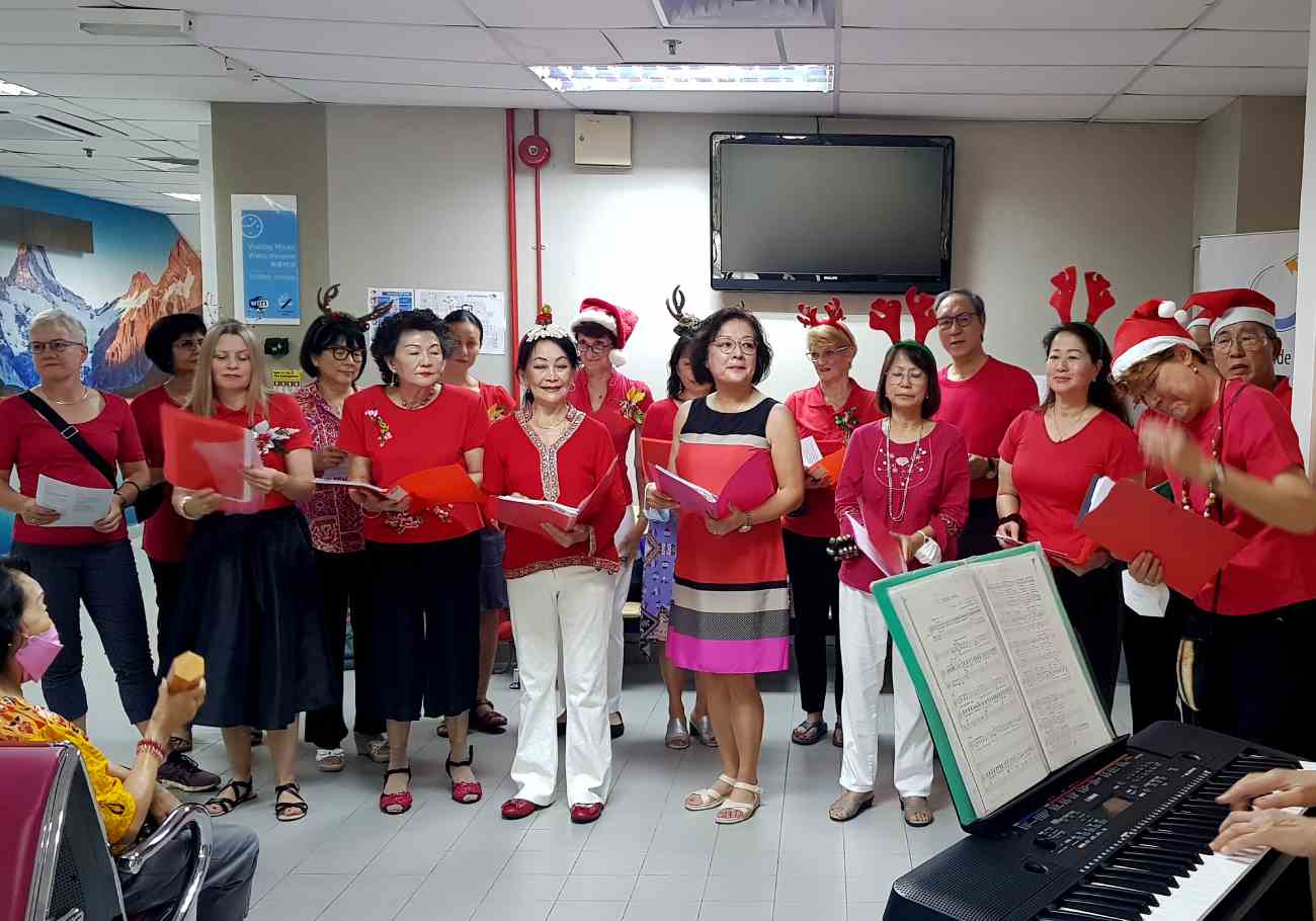 IWA Choir spreads festive cheer at Mount Miriam Hospital