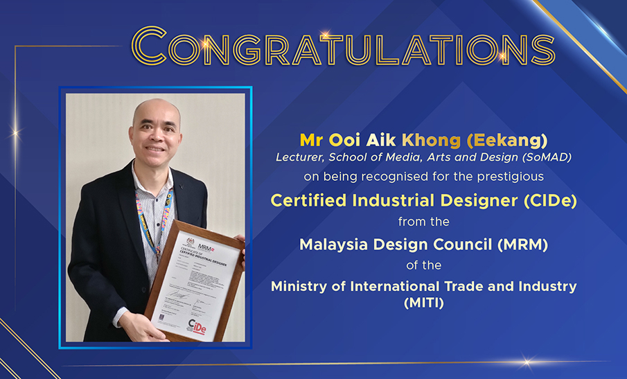 APU lecturer Eekang Ooi earns top design certification 