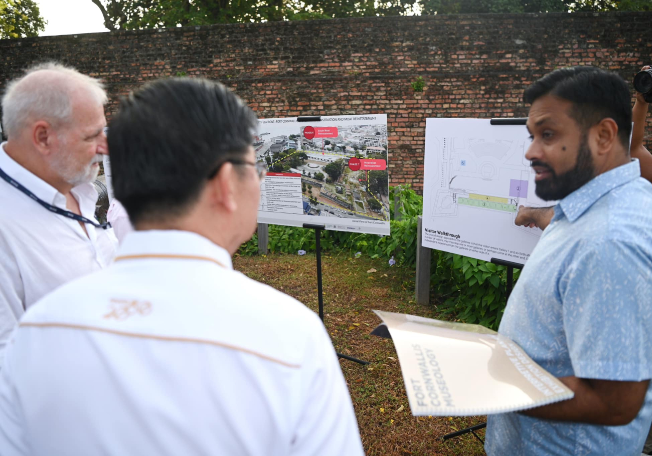 The south moat of Fort Cornwallis, a prominent historic landmark in Penang, is nearing completion and is set to reopen to the public on July 7, 2024. 