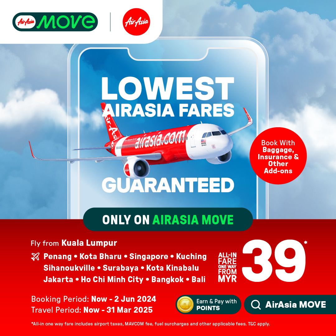 AirAsia MOVE: One-stop shop for the lowest AirAsia fares