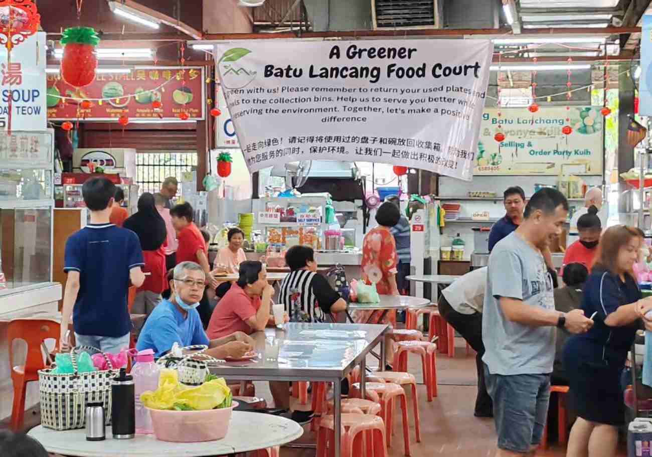 Batu Lanchang Food Court goes green to reduce waste