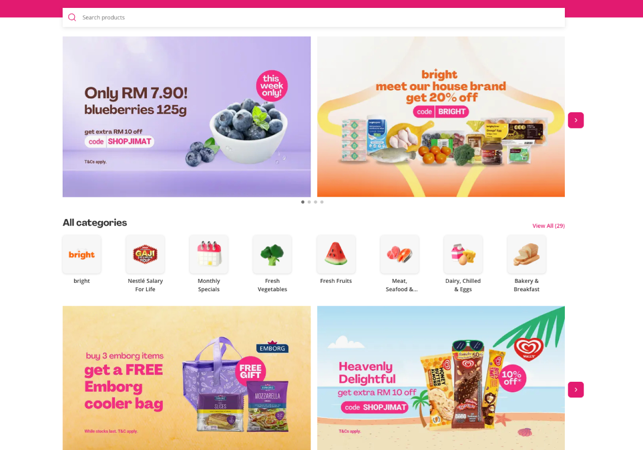 Foodpanda expands Bright label for online grocery shoppers