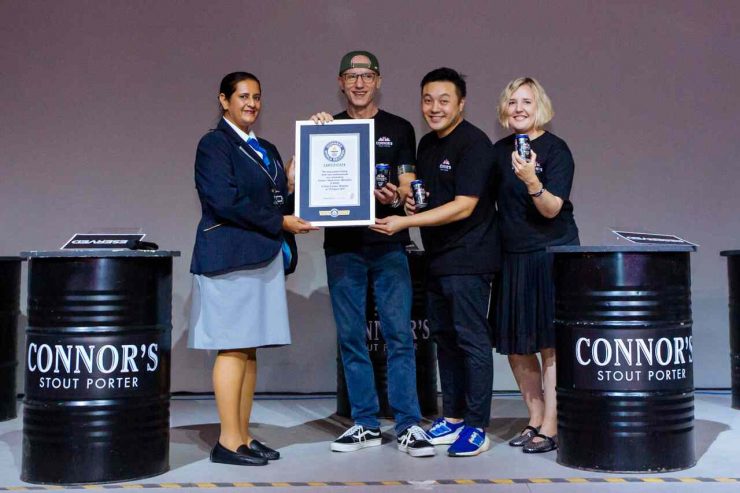 Connor’s sets world record with 300 fans shaking cans in unison ...