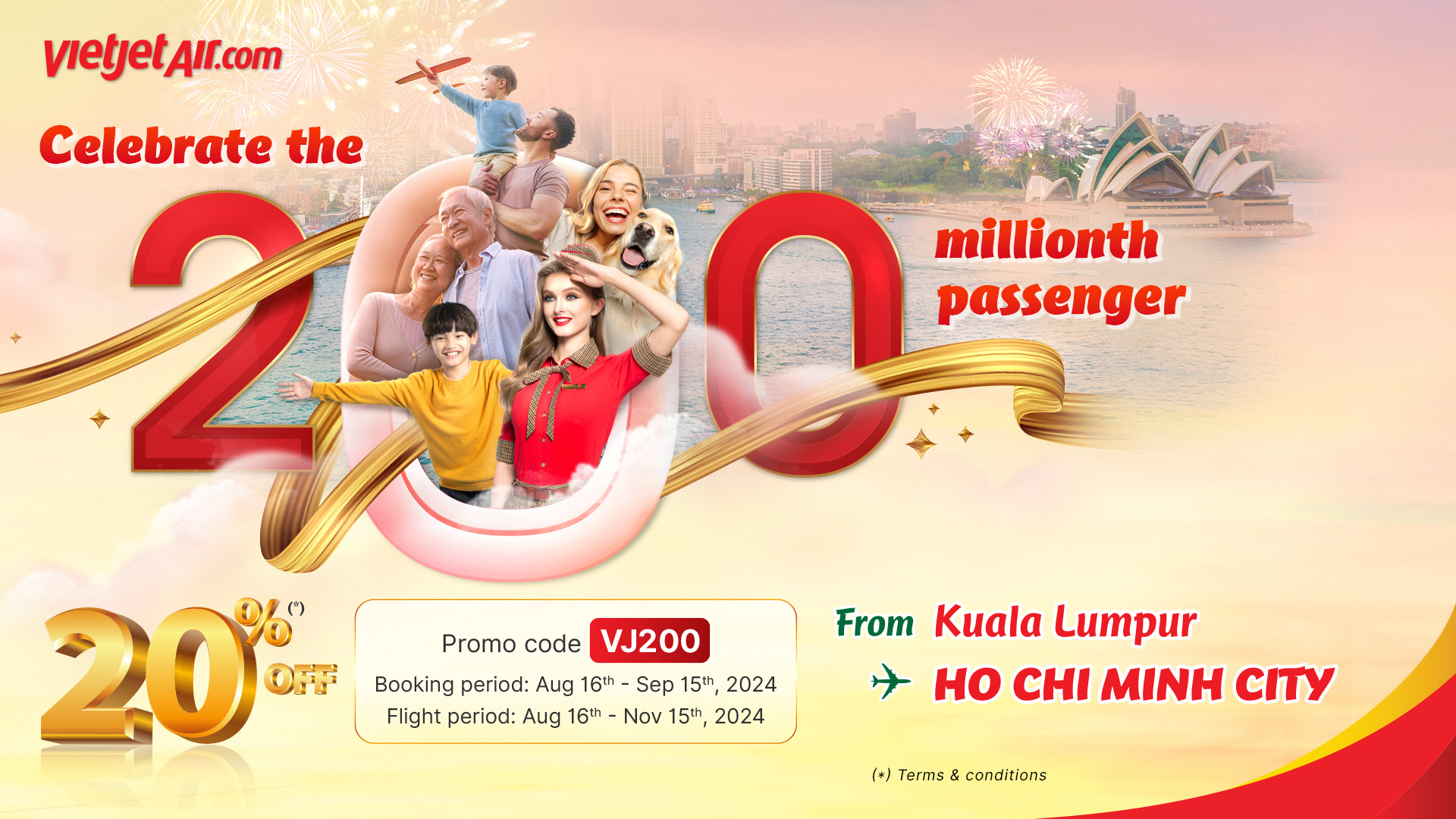 Vietjet celebrates 200M passengers with special offers