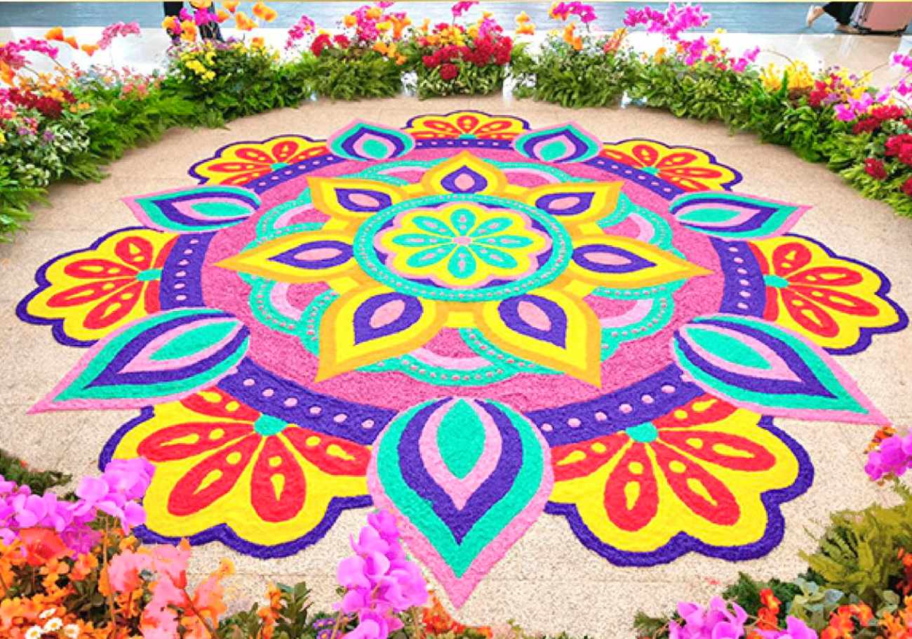 UCSI students create stunning Kolam at Pavilion Bukit Jalil